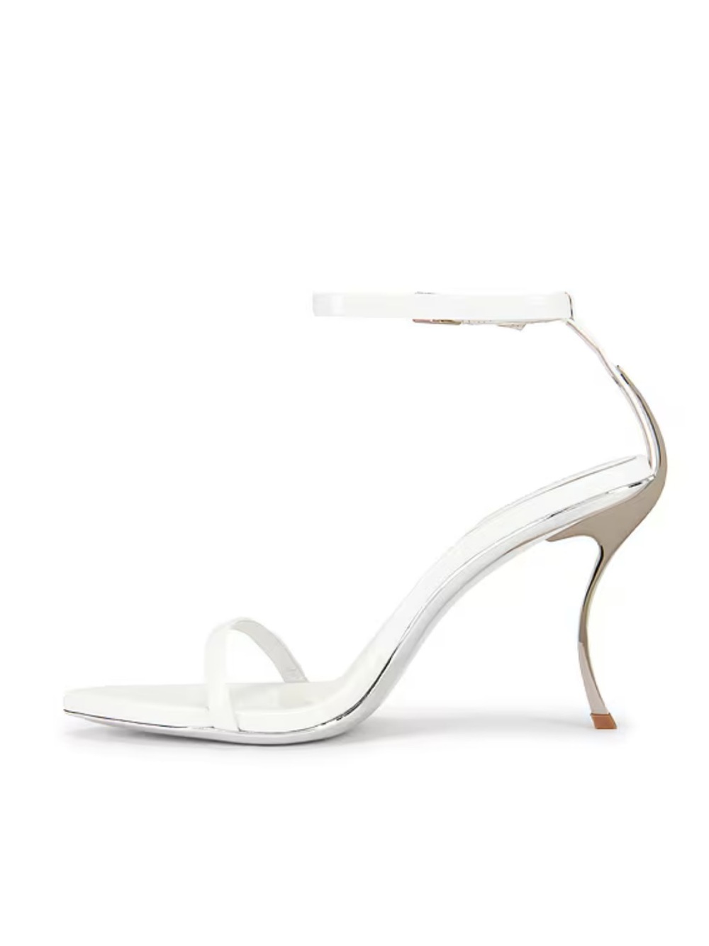 Jeffrey Campbell Obsession Sandals White Silver Strappy Stiletto Revolve 9